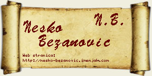 Neško Bežanović vizit kartica